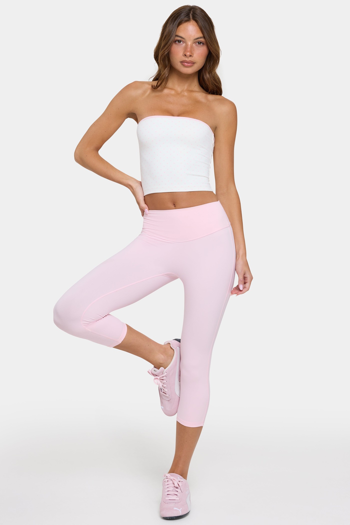 Soft Active Capri Leggings in Sorbet view 4