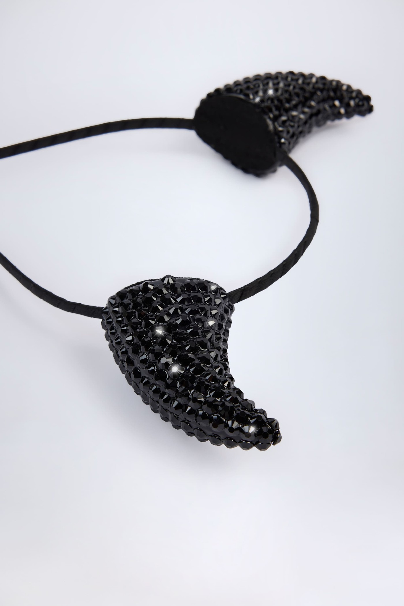Devil Horns Headband in Black view 4