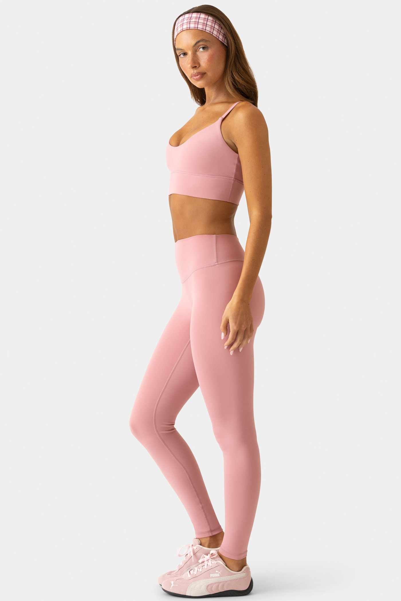 Soft Active Full-Length Leggings in Berry view 3